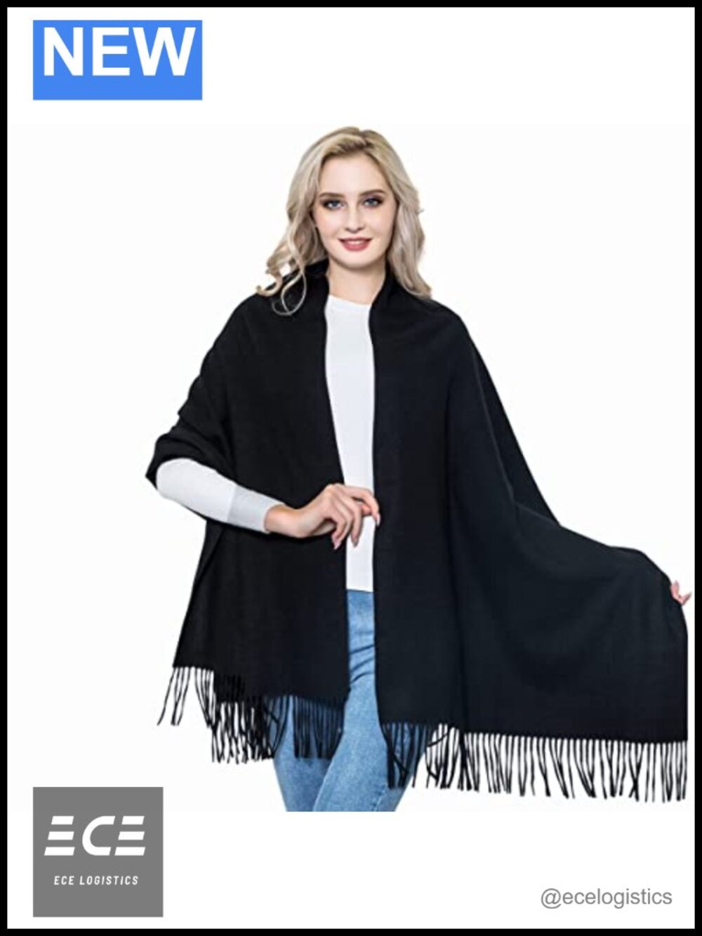 Wool Pashmina Shawl Wrap Super Soft Warm 28x78 Women Wedding Evening